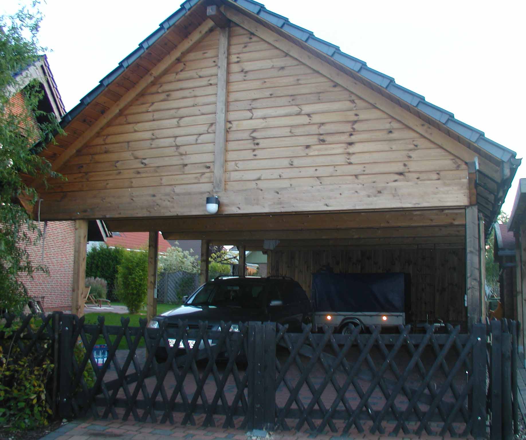 Doppelcarport mit Satteldach