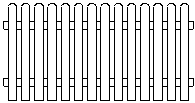 Zeichnung gerades Friesenzaunfeld(2297 Byte)